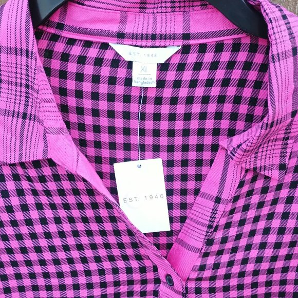 C Est. 1946 Button Down Shirt Top Sz. XL NWT - Picture 2 of 2